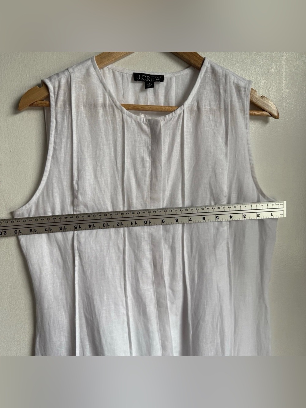 J. Crew White Sleeveless Seamed Linen Midi
Dress Medium - Picture 9 of 10